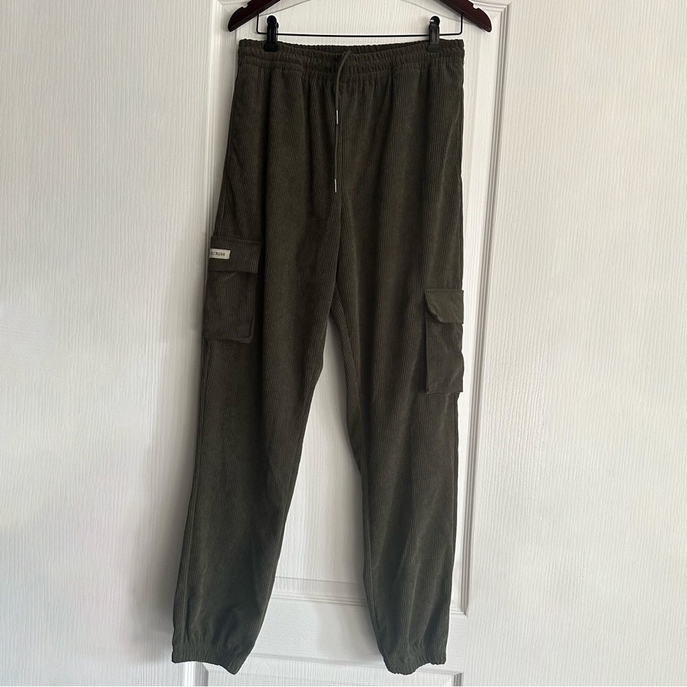 Girl Crush Gang US M Olive Corduroy Joggers - Picture 2 of 16